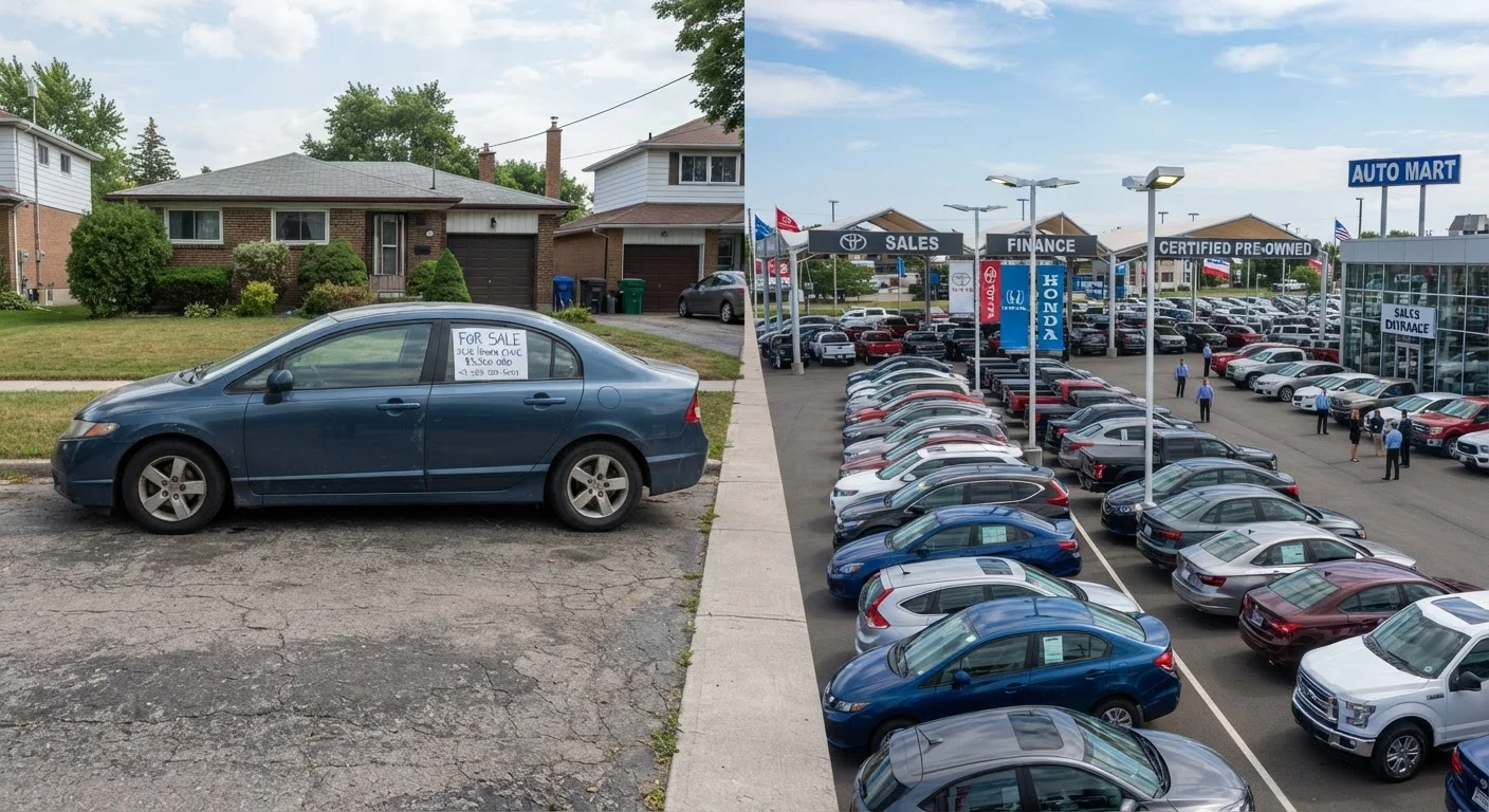 Buying a Car at a Private Sale vs. Through a Dealership