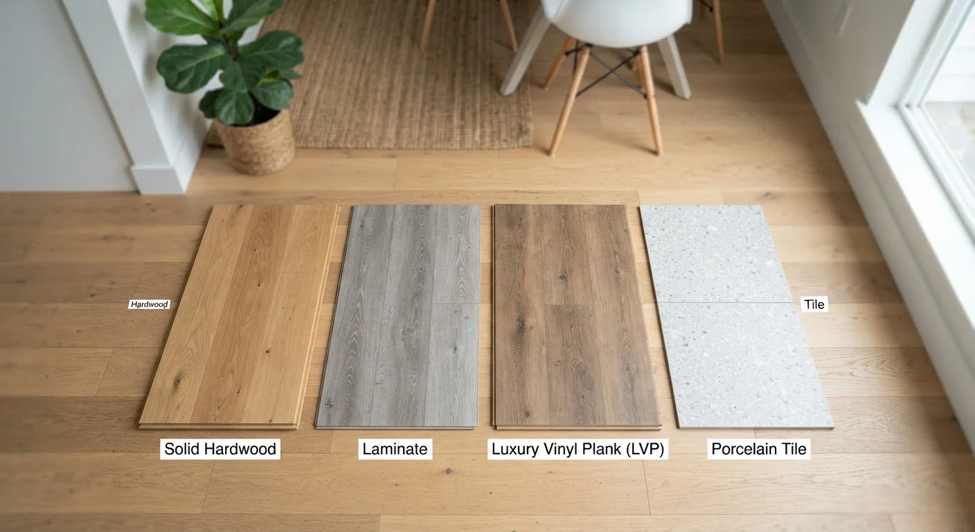 Flooring Materials at a Glance: Hardwood, Laminate, LVP, and Tile