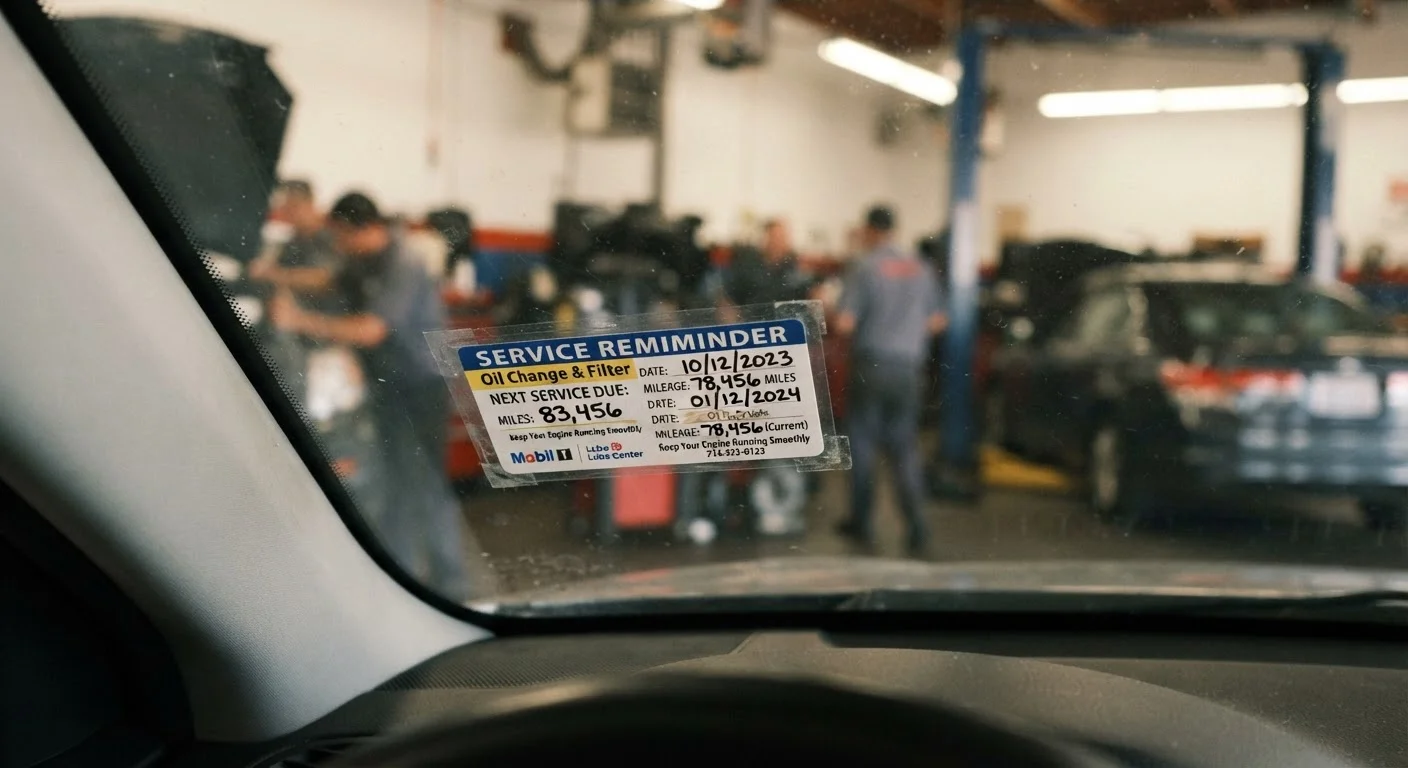 Oil Change Intervals: What the Numbers on the Sticker Really Mean