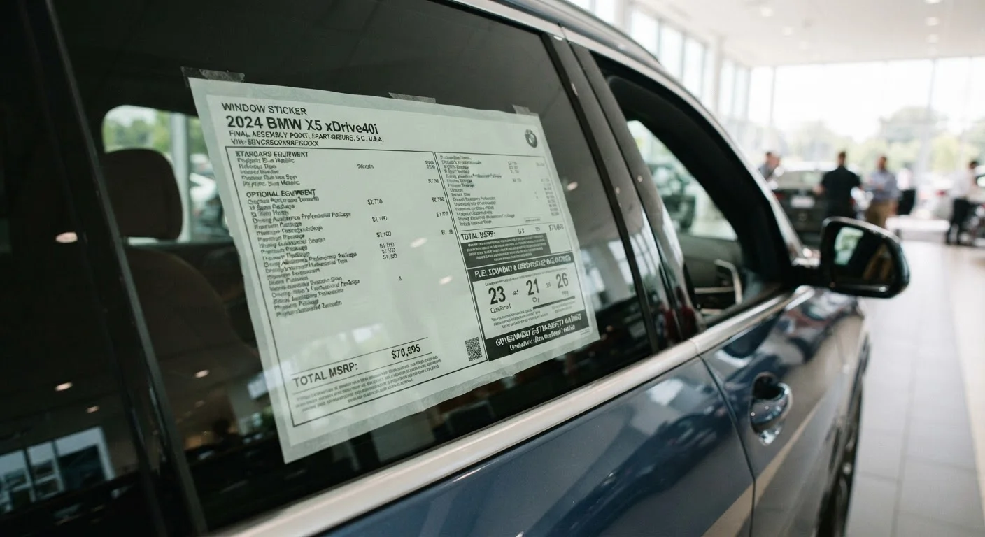 Reading a Window Sticker: Everything the Monroney Label Contains